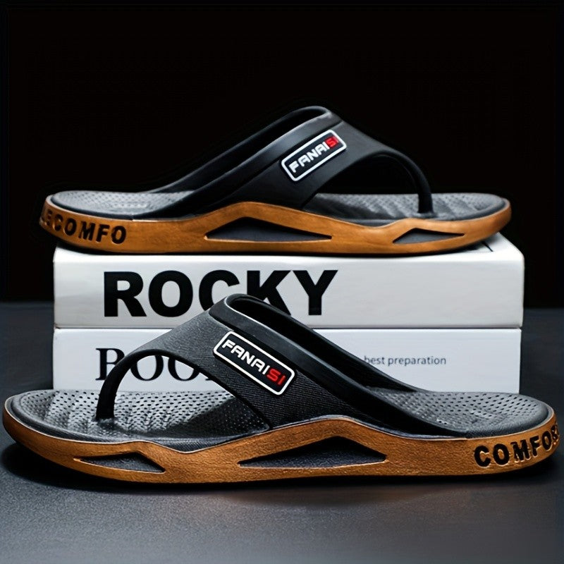 1 Pair  Beach Sandals Shower Shoes Men'S Stylish Lightweight Flip-Flops Comfortable Thong Sandals Camping Casual Attire