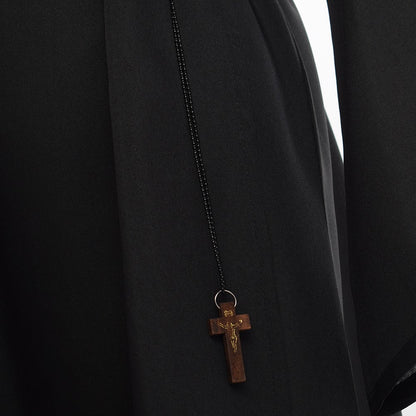 Nun Dress Halloween Costume for Women Scary Cosplay Mary Priest Dresses