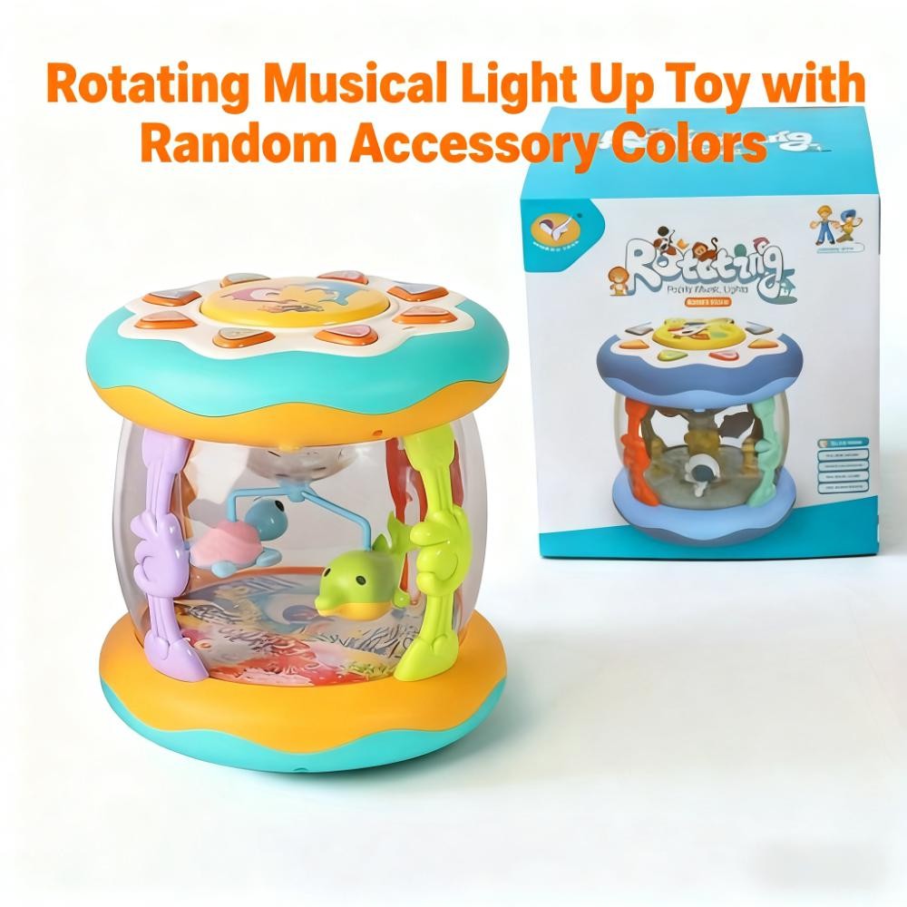 Brinquedo Musical Interativo com Luzes Giratórias 360° que Promove o Aprendizado da Caminhada, Agarrar e Engatinhar do Bebê