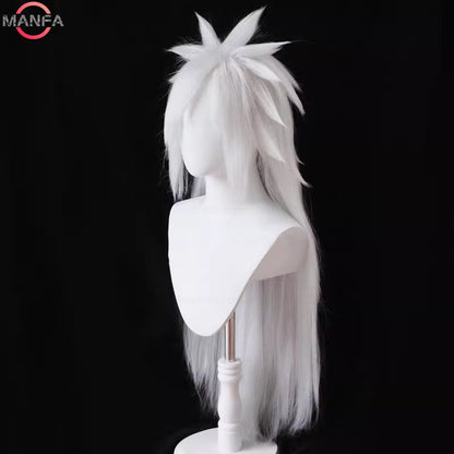 Perucas de Cosplay Uchiha Madara Longas Resistentes ao Calor Cabelo Sintético Perucas de Anime de Jogo + Touca de Peruca
