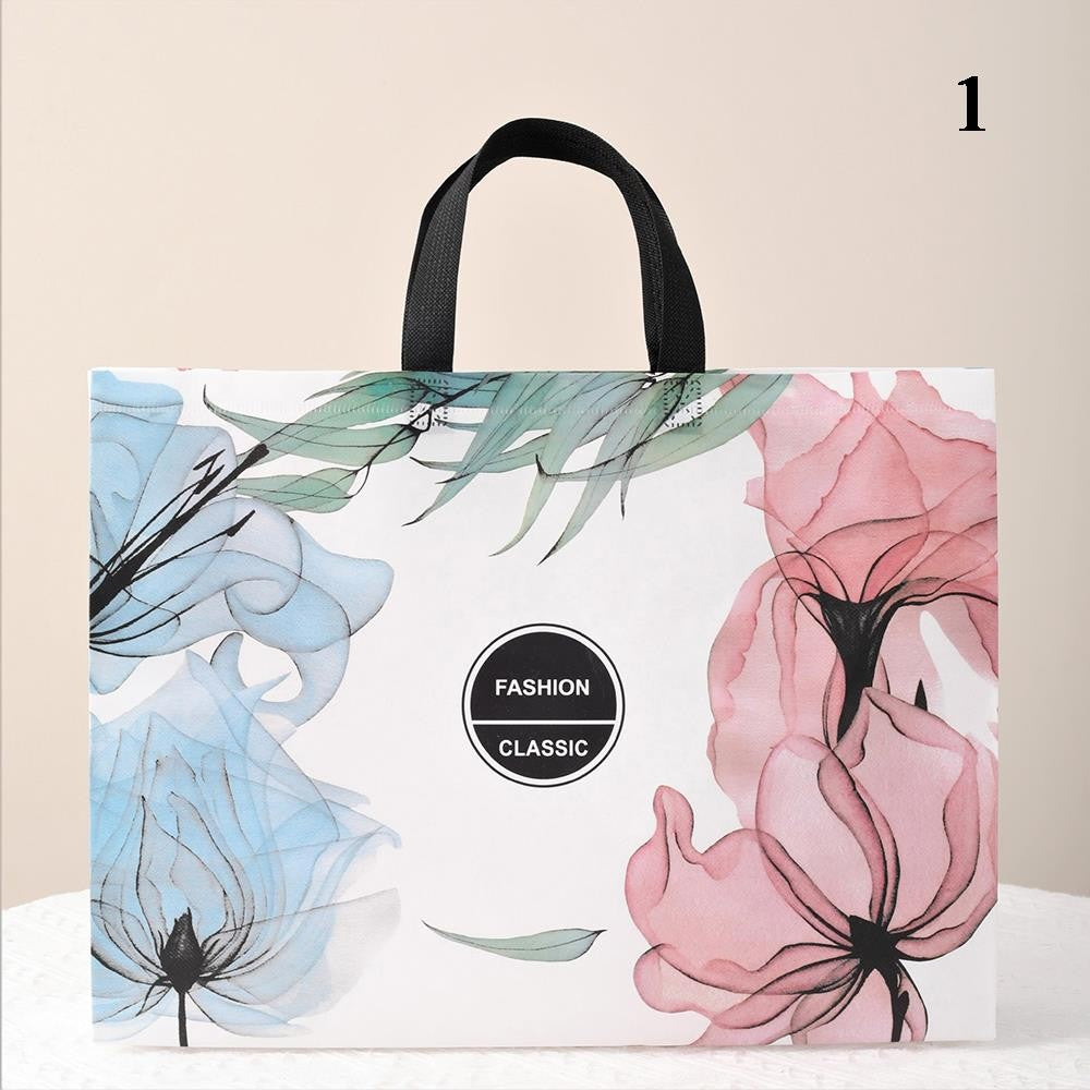 Reusable Non-Woven Fabric Shopping Bag Butterfly Printing Eco Bag Foldable Large Capacity Travel Storage Tote Shopper Bag