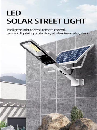 300W/200W/100W high brightness outdoor solar street light 6000mAh waterproof automatic dusk to dawn garage garden street light
