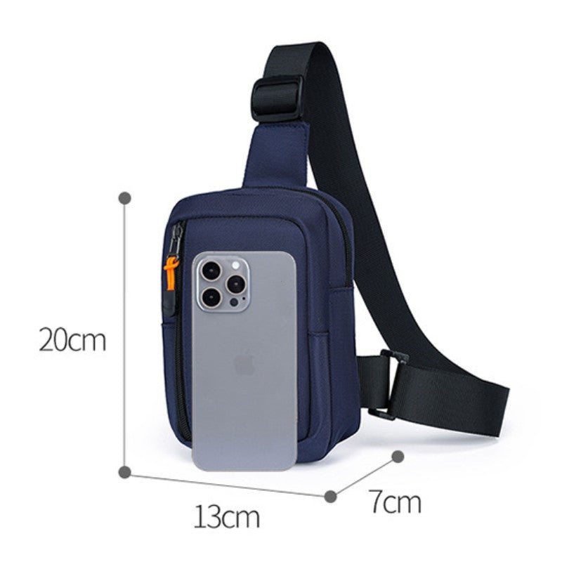 Fashionable Men's Small Shoulder Bag, High-quality and Durable Oxford Cloth Handbag, Portable Crossbody Bag, Flap Mini Waist Bag