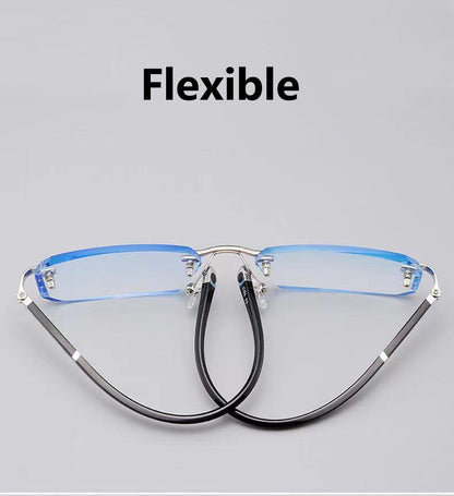 Finished Frameless Myopia Glasses For Men And Women With Ultra-light Edge Cutting Glasses Frame Myopia Glasses XTP191