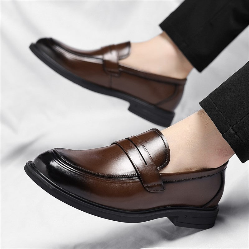 Men's Formal Leather Loafers Italian Style Slip-on  Stylish Elegant Business Shoes Comfortable Lightweight Office Dress Shoes