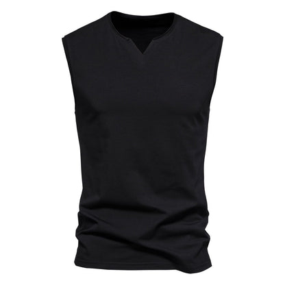 Men's Workout Tank Tops Athletic Training Gym Shirts Vest Cotton Sleeveless T-Shirt