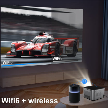 Projetor Smart 4K Magcubic Android 11 580 ANSI 1920*1080P Full HD Wifi6 BT5.0 Allwinner H713 com Controle de Voz para Home Theater