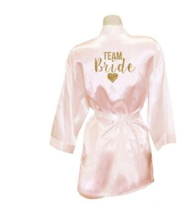 2019 New Bridesmaid Robes Robes Bridal Robes Light Pink Satin Robe Bridesmaid Robes Wedding