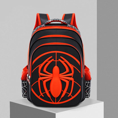 Bolsa Tiracolo Infantil Aranha 3D Tridimensional Desenho Animado, Estojo Escolar Menino Menina Adolescente, Mochila Infantil 2 Peças Impermeável
