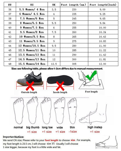 SUADEX Safety Anti-Smashing Shoes Steel Toe Work Shoes Puncture Proof Men Indestructible Safety Boots Breathable Work Sneakers