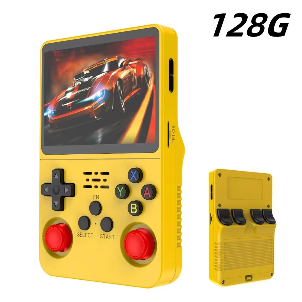 R36S Original Retro Handheld Game Player Arkos System 3.5" IPS Screen Portable 64/128GB Hall Effect Emulator Wireless Gamepad