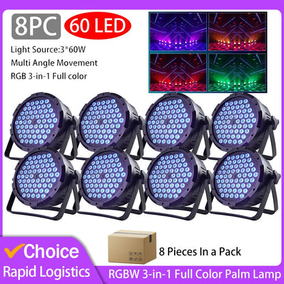 3w*60 led rgb 3 in 1 par light dmx 512 sound control dj party lights wedding disco lights ballroom club projection stage lamp