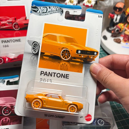 Hot Wheels Silver Series Pantone Artsy Set Genuíno Porsche/Camaro/Kombi/Mustang/Nissan Veículo Diecast Escala 1:64 Modelo de Carro de Liga Presente