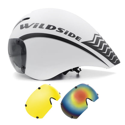 TT Óculos de Lente de Capacete de Ciclismo Capacete de Bicicleta de Estrada Aero Triathlon Tri Capacete de Ciclismo de Corrida de Contrarrelógio Masculino Acessórios de Casco Ciclismo