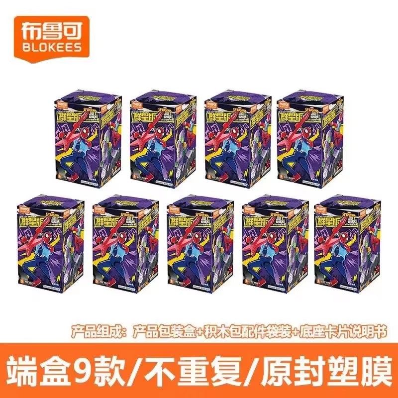 Bonecos de Montar Blokees Hobie Brown Spider-Man Duende Verde Homem-Areia Electro Shocker Spider-Man 2099 Brinquedos de Coleção Montáveis Presentes