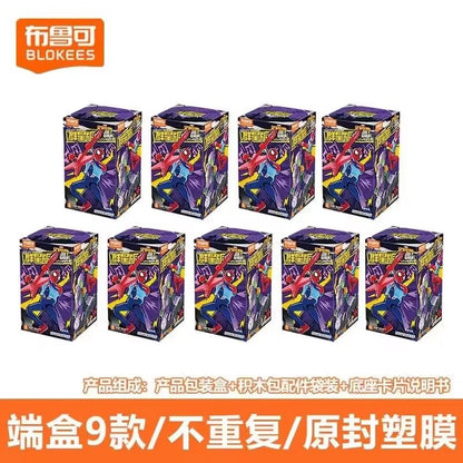 Bonecos de Montar Blokees Hobie Brown Spider-Man Duende Verde Homem-Areia Electro Shocker Spider-Man 2099 Brinquedos de Coleção Montáveis Presentes