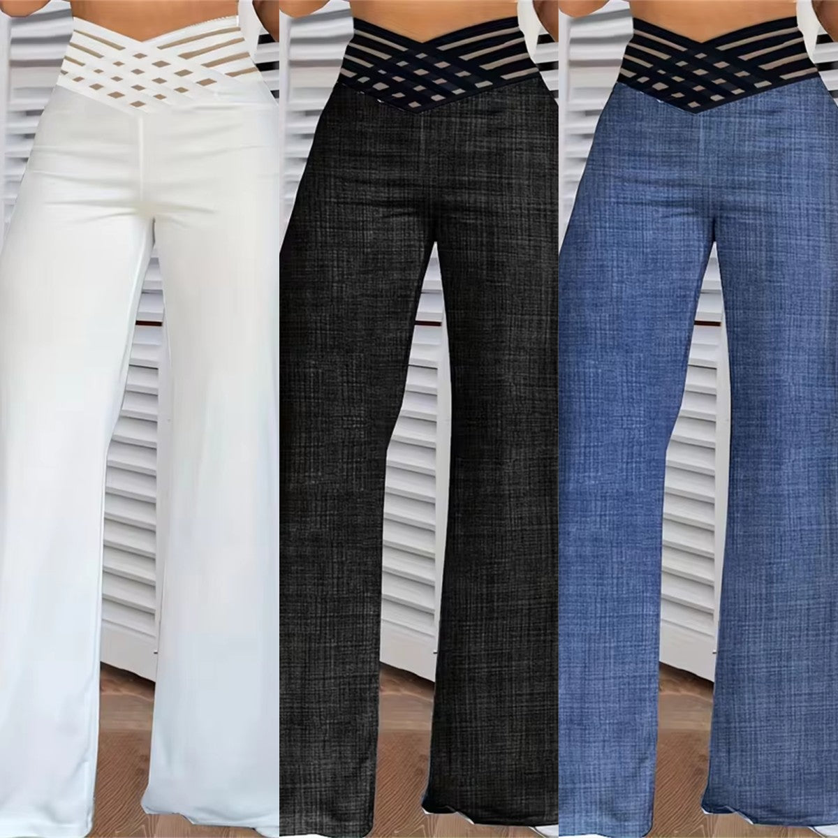 High Waist Hollow Out Pant Women Spring Summer Solid Retro Boot Cut Pants Korean Baggy Y2K Trousers Female Casual Outfit Clothes