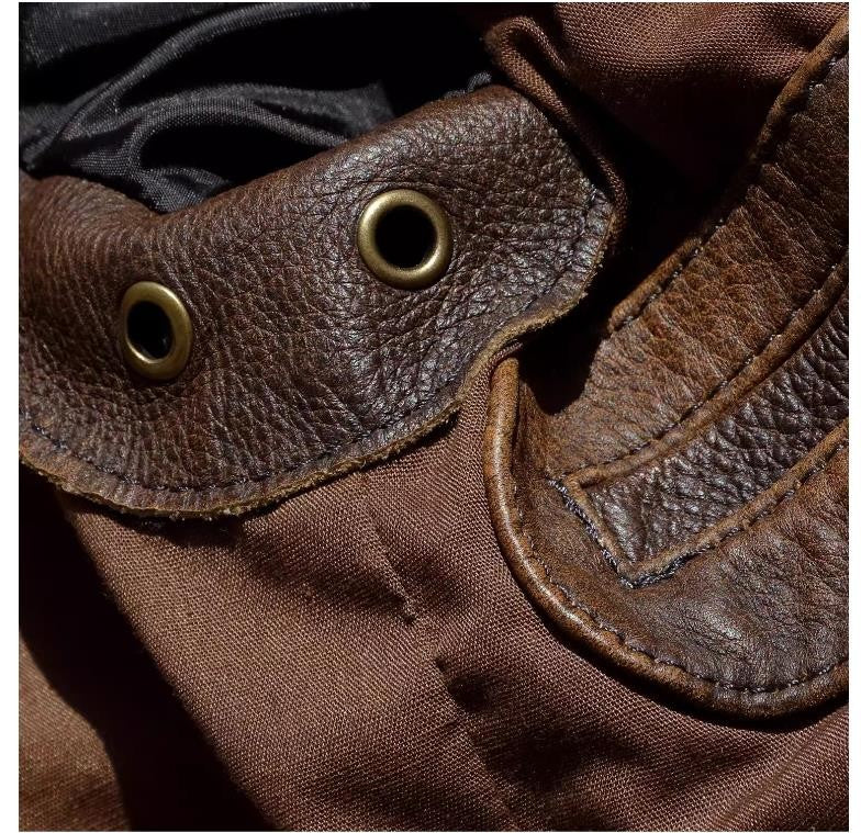 YR!Wholesales.Retro 1930 quality natural cowhide jacket.Vintage brown genuine leather coat.Slim fit.Classic Rider leather cloth