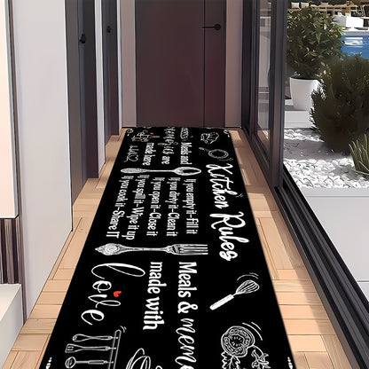 VIKAMA Festive Christmas Snowflake Runner Rug Home Decoration Kitchen Rugs, Entryway Hallway Bedroom Carpet Welcom Floor Mat