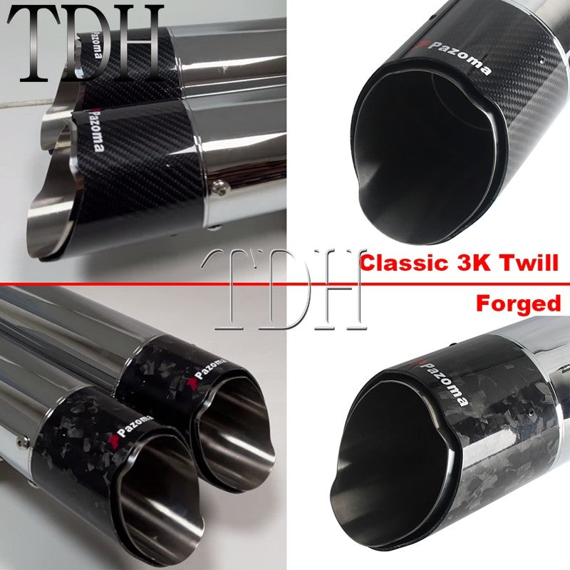 Motorcycle Exhaust System Carbon Fiber Muffler Pipe For Harley Street Road Glide ST FLTRXST FLHXST FLHX PAZOMA Exhaust Mufflers