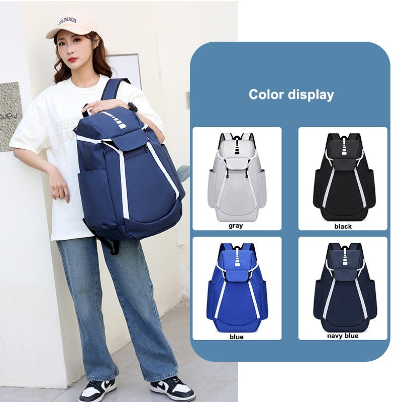 Mochila de basquete de grande capacidade com logotipo personalizado, bolsa de treinamento multifuncional para atividades ao ar livre com número impresso, bolsa esportiva de basquete e futebol