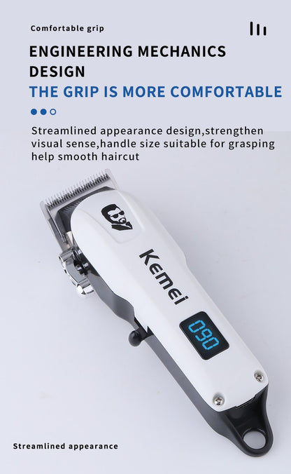 Kemei Mini Powerful Cordless Hair Clipper Electric Professional Barber Hair Trimmer Beard Haircutting Machine rechargeable