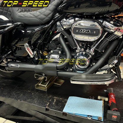 For Harley CVO Street Glide FLHXSE 2017-2025 CVO Road Glide ST FLTRXSTSE 2024-2025 2-Into-1 Exhaust Motorcycle Touring Mufflers