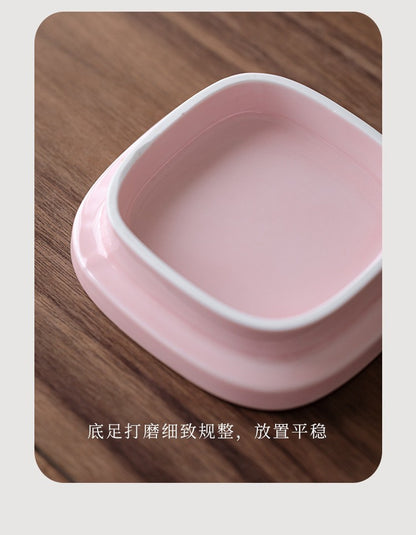 Sea Wave Little High Foot Fruit Dishes Handmade Pastry Plate Candy Bar Food Storage Tray Hospitality Dishes Cafes Ornaments Gift