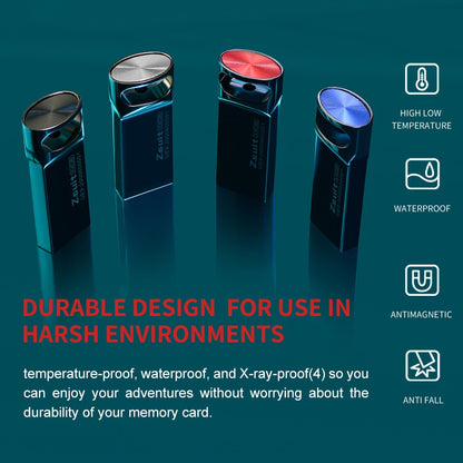 Zsuit 10 Peças/lote Pen Drives USB 64GB Mini Metal Capacidade Real 128GB Memory Stick Pen Drive 32GB Logotipo Personalizado Armazenamento U Disk