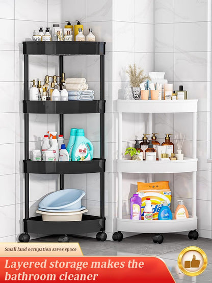 Carrinho de Armazenamento para Banheiro com Rodas, Rack de Armazenamento para Cozinha, Sala de Estar, Alta Capacidade de Carga, Acessórios para Casa