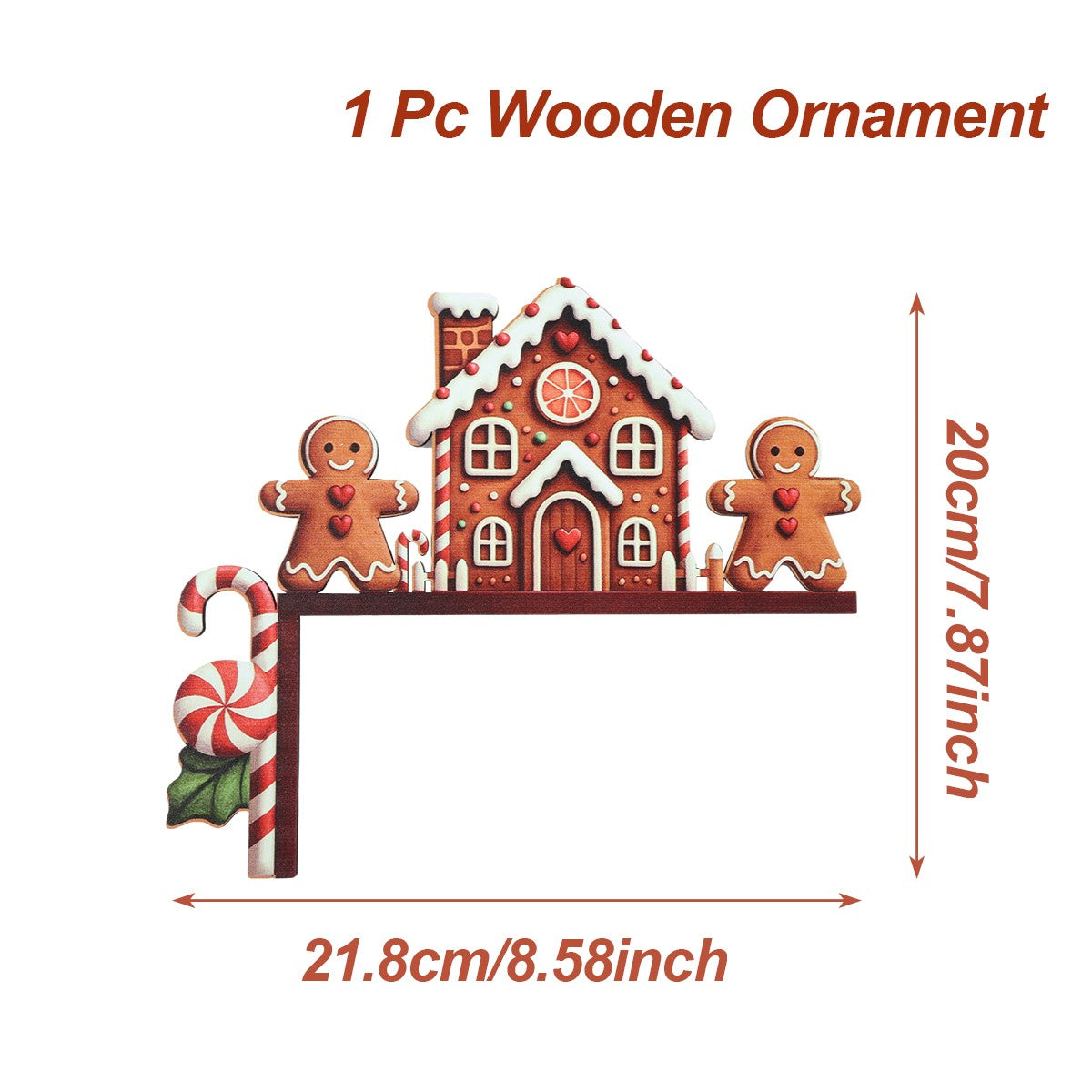 Christmas Gingerbread Man Wooden Door Frame Decoration Merry Christmas Decor for Home 2025 Navidad Xmas Ornament New Year 2026