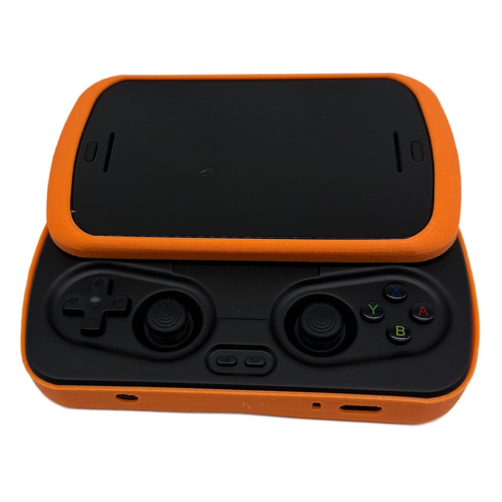 Orange Protective Shell for ANBERNIC RG Slide Console TPU 3D Printed Anti-slip Protective Cover Transparent Orange Black