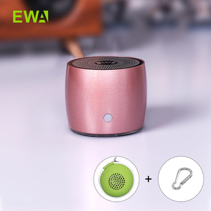 Caixa de som Bluetooth EWA A103 Mini com grave alemão para ambiente externo/interno, acampamento/bicicleta/viagem, caixa de metal, som alto