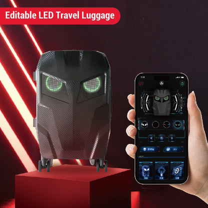 LED Travel Suitcase 20 Inch 48 X 48 Pixels Programmable App Control Colorful Multifunctional Hardshell Suitcase Travel Luggage