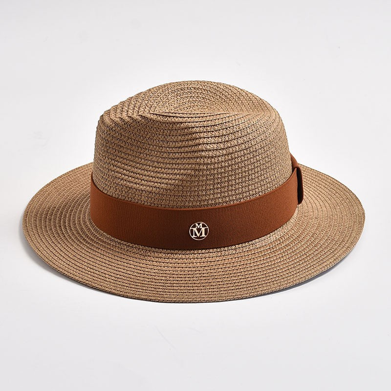 Summer Straw Hats for Women Men Panama Travel Beach Sun Hat Ribbon Decoration Elegant Luxury Jazz Hat