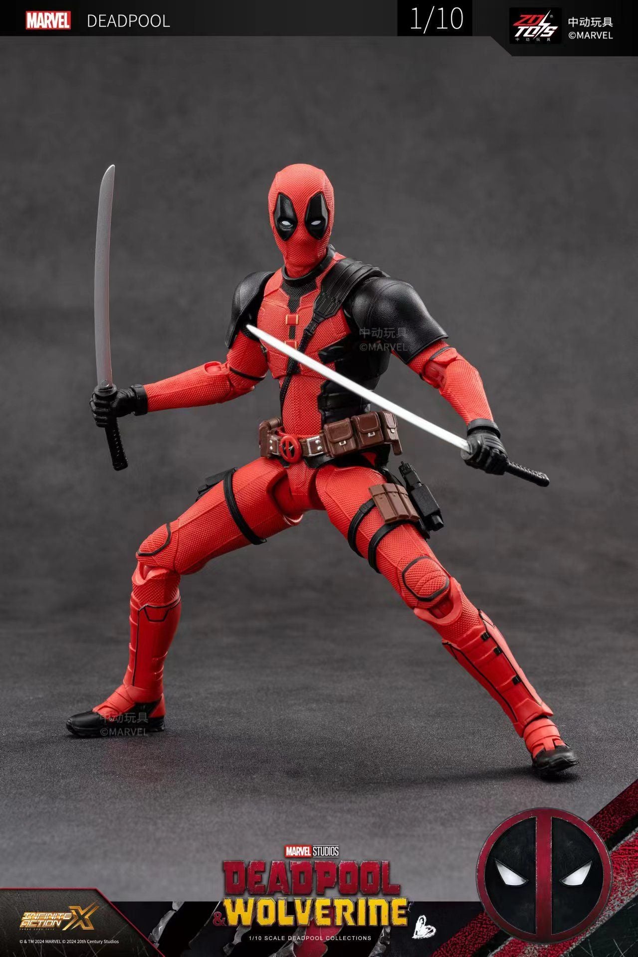 ZD Toys Deadpool & Wolverine Bonecos de Ação Deadpool na Caixa Wolverine Coleção Bonecos de Ação Adultos Brinquedo Infantil