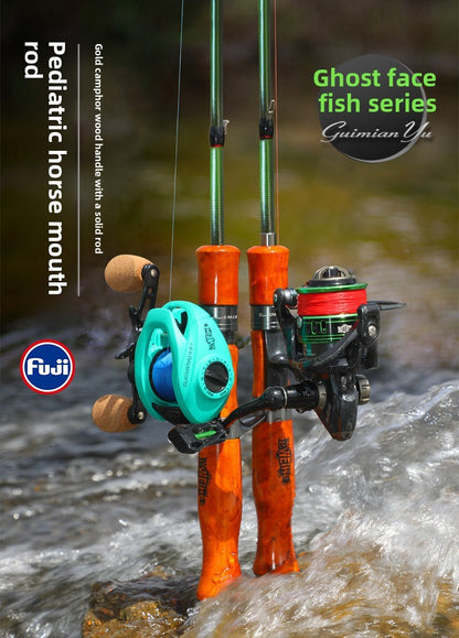 Vara Fuji Fuji tipo Ghost Face para pesca de micro-objetos, vibração, boca de cavalo, UL, ajuste rápido, vara retrátil para riacho