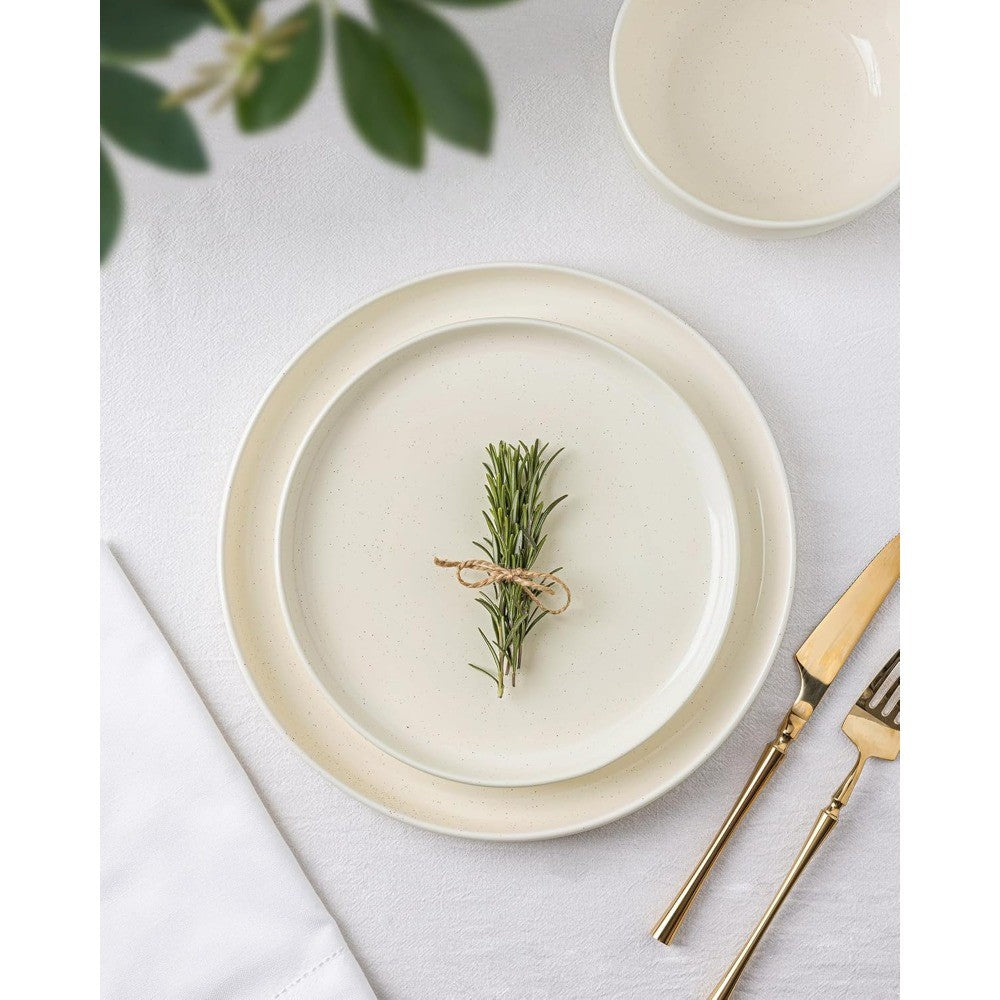 ceramic dinnerware sets for 4, 12 pieces porcelain lightweight plates and bowls sets, scratch resistant dish set, oven & microw