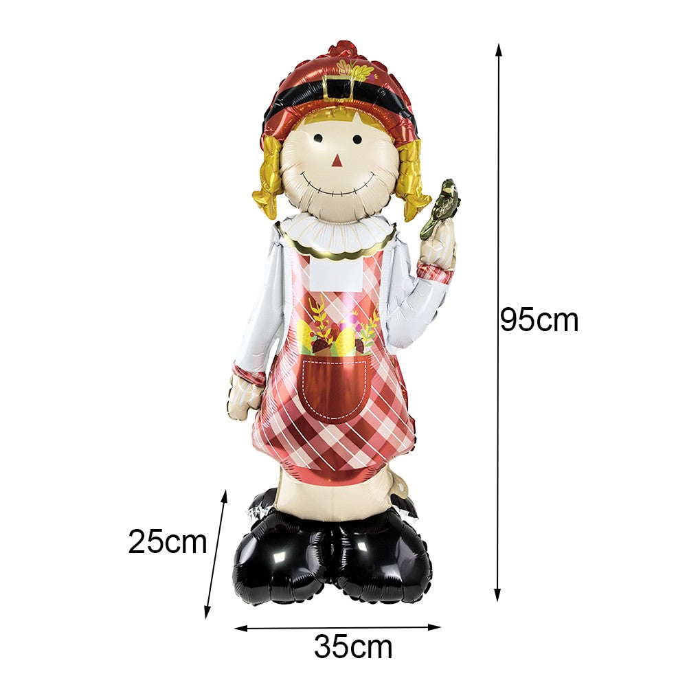 Cartoon Animal Standing Squirrel Balloon Pinecone Shaped Aluminum Film Balloon Forest Theme Baby Shower Birthday Party Decor