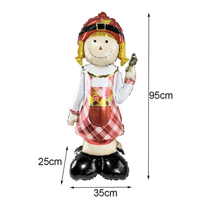 Cartoon Animal Standing Squirrel Balloon Pinecone Shaped Aluminum Film Balloon Forest Theme Baby Shower Birthday Party Decor