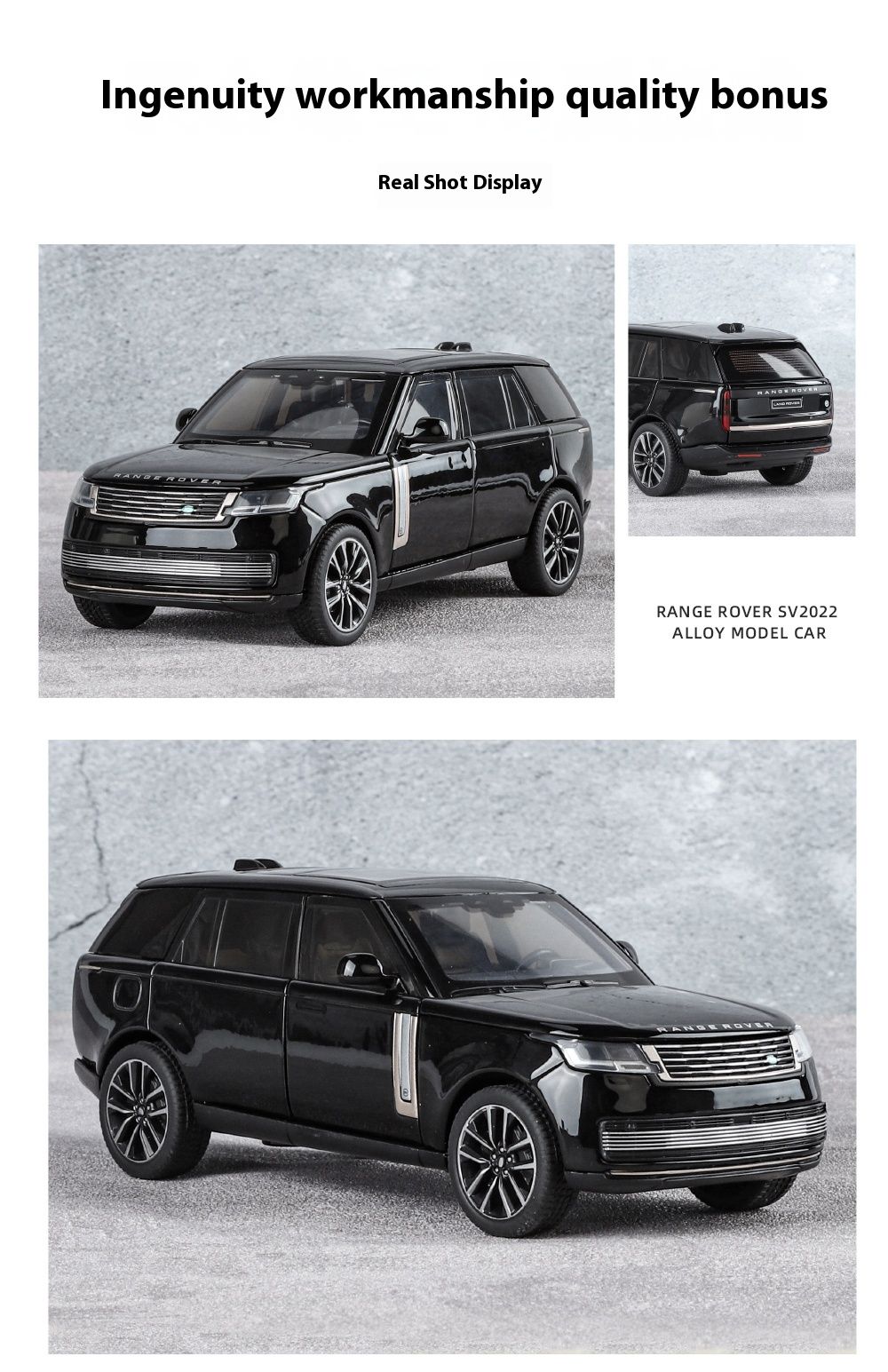 1:32 Land Rover Range Rover SV2022 SUV Diecast Alloy Model Computer Desktop Ornaments Miniatures Model Present for Childrens