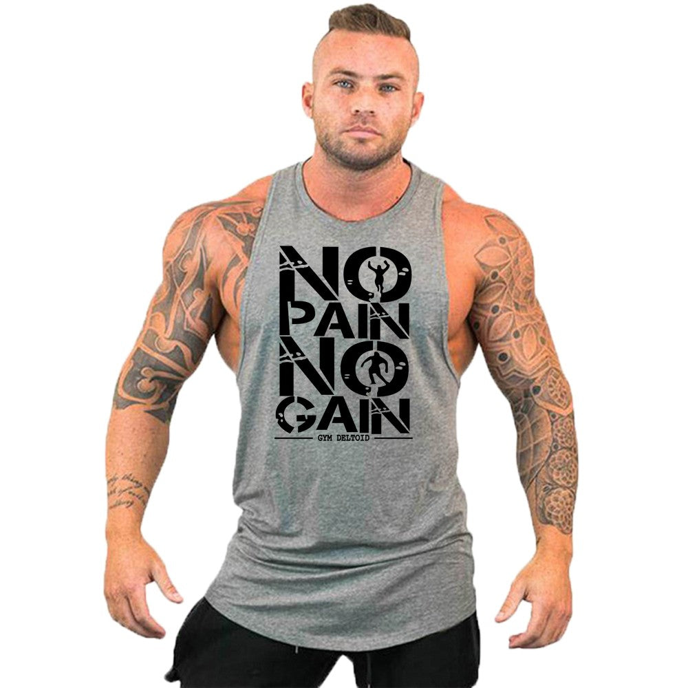 New fashion pure cotton sleeveless shirt vest men's fitness shirt men's undershi
