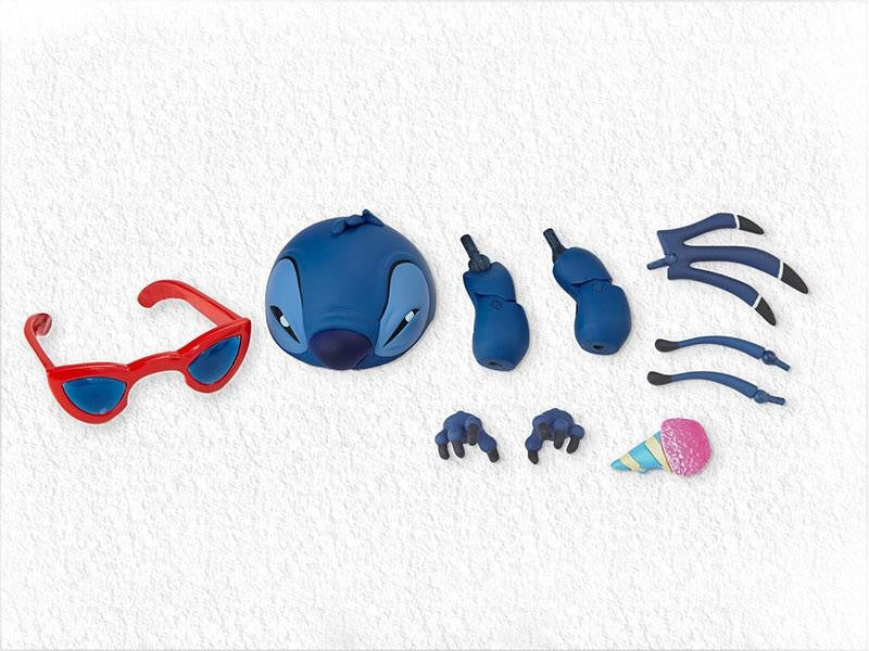 2025 Nova Figura de Ação Kaiyodo Stitch Revoltech Stitch Figura Articulada Modelo Móvel Brinquedos Versão KO Coleção Presentes Infantis