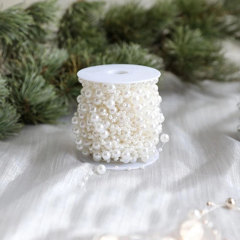 10M/Roll Pearl Chain Merry Christmas Decoration Christmas Tree Pendant for Home Decor Party Supplies New Year 2026 Gift Ornament