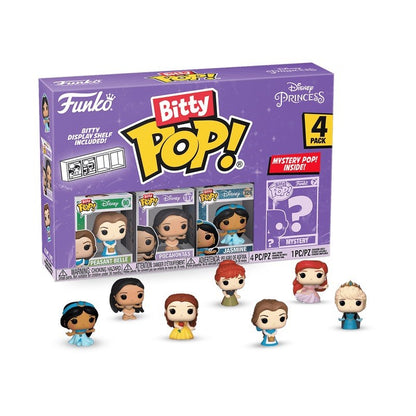 Funko Bitty Pop Disney Cinderella Snow White Princess Blind Box 4 Pack Mini Action Figure Collect Limited Model Toys Girl Gifts