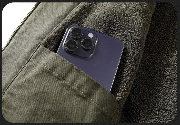 New Fashion Men Fleece Warm Bomber Jackets Winter Parkas Quality Male Cotton Multi-pockets Cargo Jackets Outdoor Tooling Coats 5