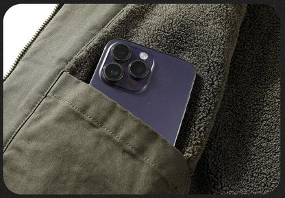 New Fashion Men Fleece Warm Bomber Jackets Winter Parkas Quality Male Cotton Multi-pockets Cargo Jackets Outdoor Tooling Coats 5