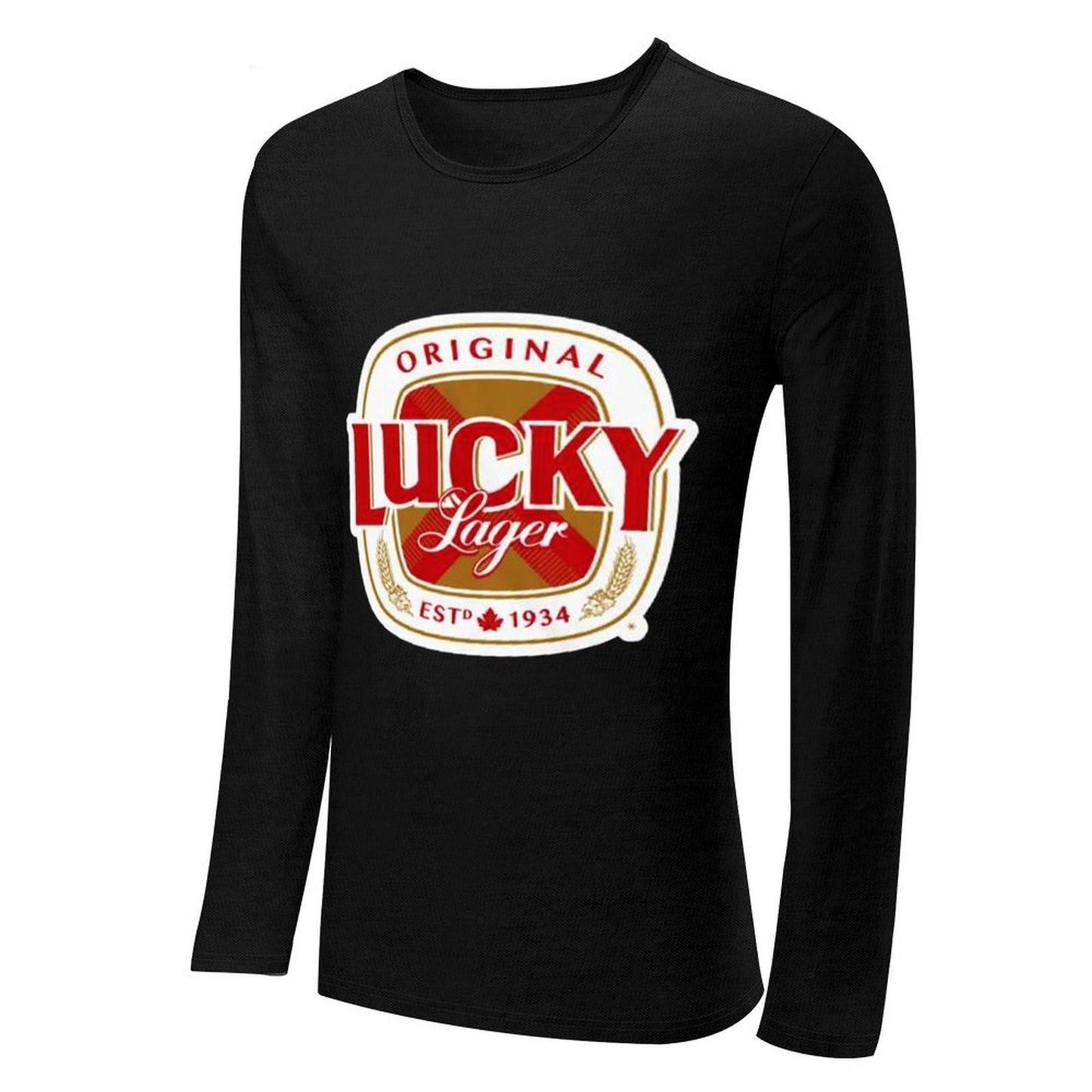 Lucky Lager San Francisco beer Logo Long T-Shirt plain t-shirt funny t shirts Tee shirt mens graphic t-shirts anime