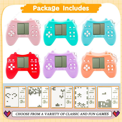 6-48Pcs Video Game Party Favors for Classic Game Console Keychain Birthday Joypad Souvenir School Valentine Gifts