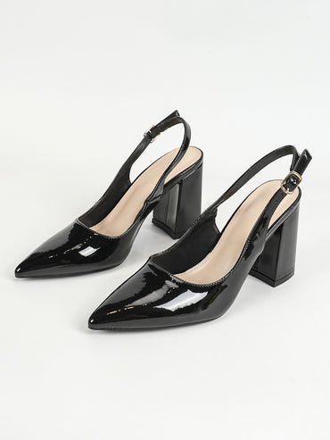 Women's Slingback Closed Toe Block Chunky Low Heel Pumps Office Wedding Party Dress Shoes